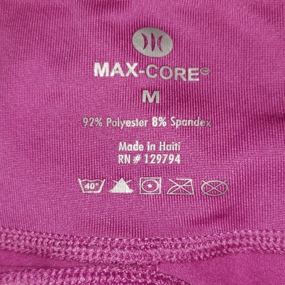 New Max Core Mauve Yoga Workout Capri Pant Size M - Picture 6 of 8